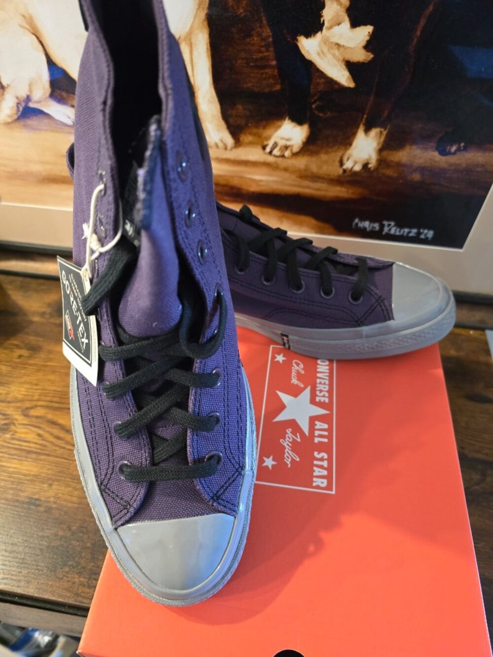 Converse x Chuck 70 GORE-TEX GTX Shoes Raisin / Purple RARE A14666C Men's Sz 10 - Picture 2 of 13